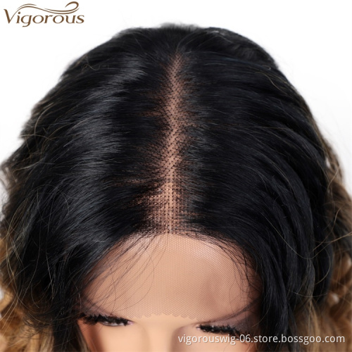 Vigorous Curly Hair for Black Women Lace Front Wigs Long Water Wave Synthetic Wig Heat Resistant Fiber Hair Replacement Wigs